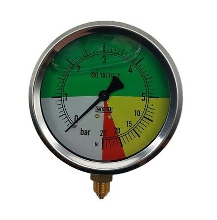 Manometer 100 mm g�ngnippel ned�t